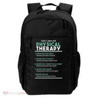 Pt School Physical Therapist The Laws Of Physical Therapy Gift Backpack thumb 0