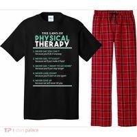 Pt School Physical Therapist The Laws Of Physical Therapy Gift Pajama Set thumb 0