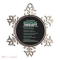 Pt School Physical Therapist The Laws Of Physical Therapy Gift Ornament thumb 0