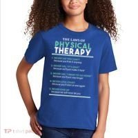 Pt School Physical Therapist The Laws Of Physical Therapy Gift Kids T-Shirt thumb 2