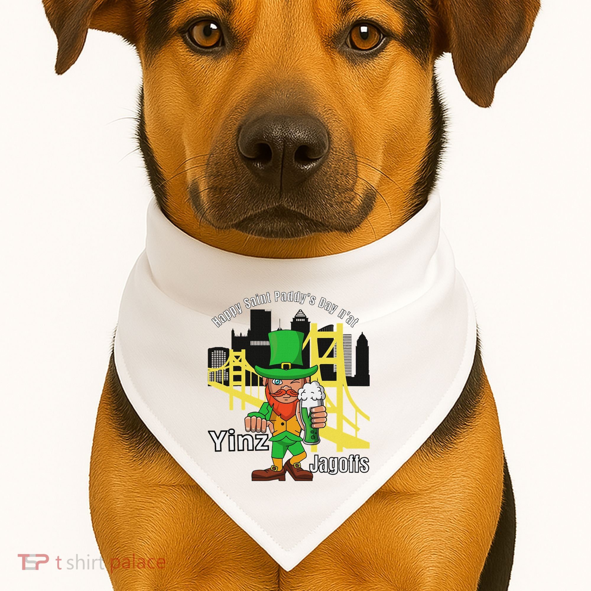 Pittsburgh St. PatrickS Day USA-Made Doggie Bandana