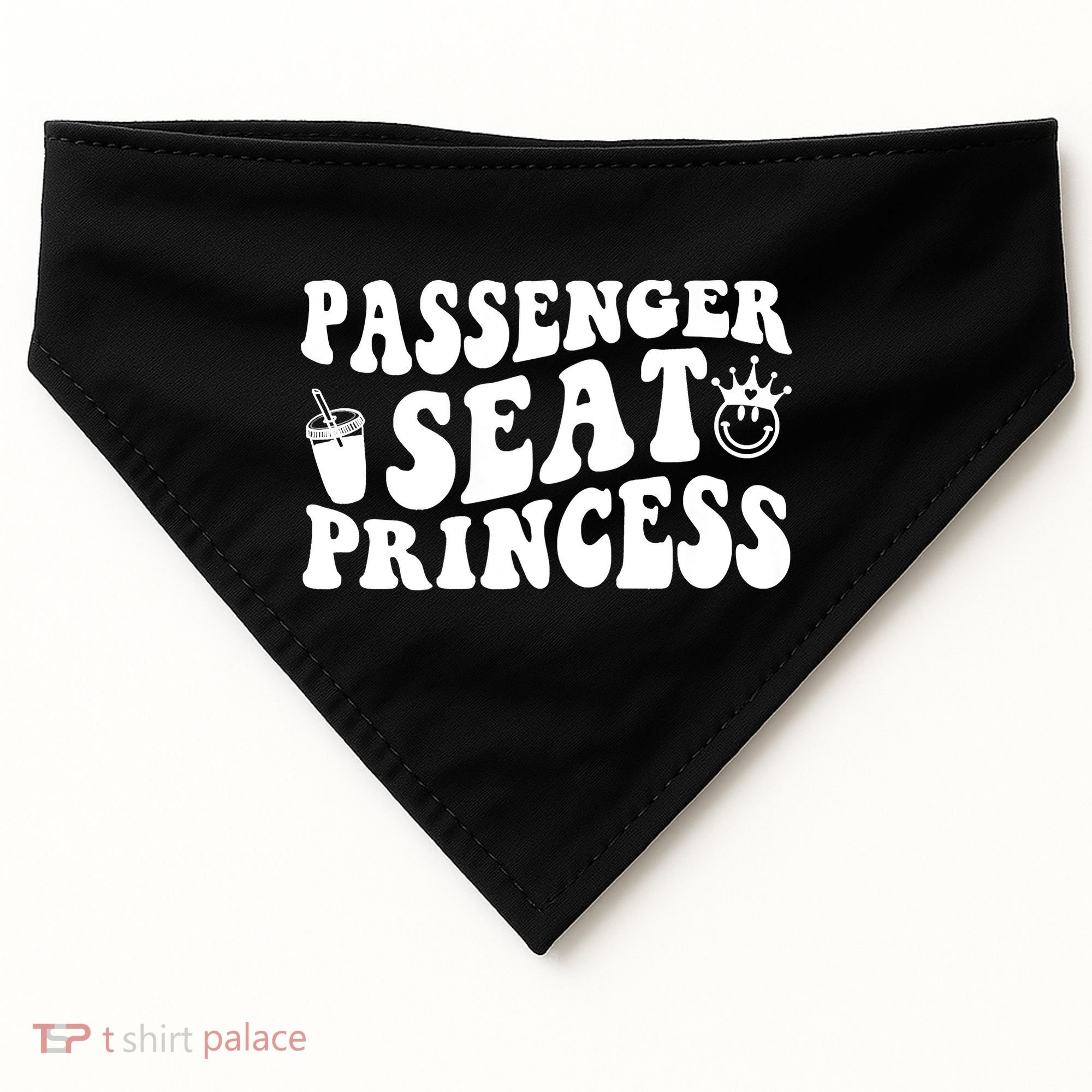 Princess Seat Passenger, Cute Girlfriend Princess Passenger USA-Made Doggie Bandana