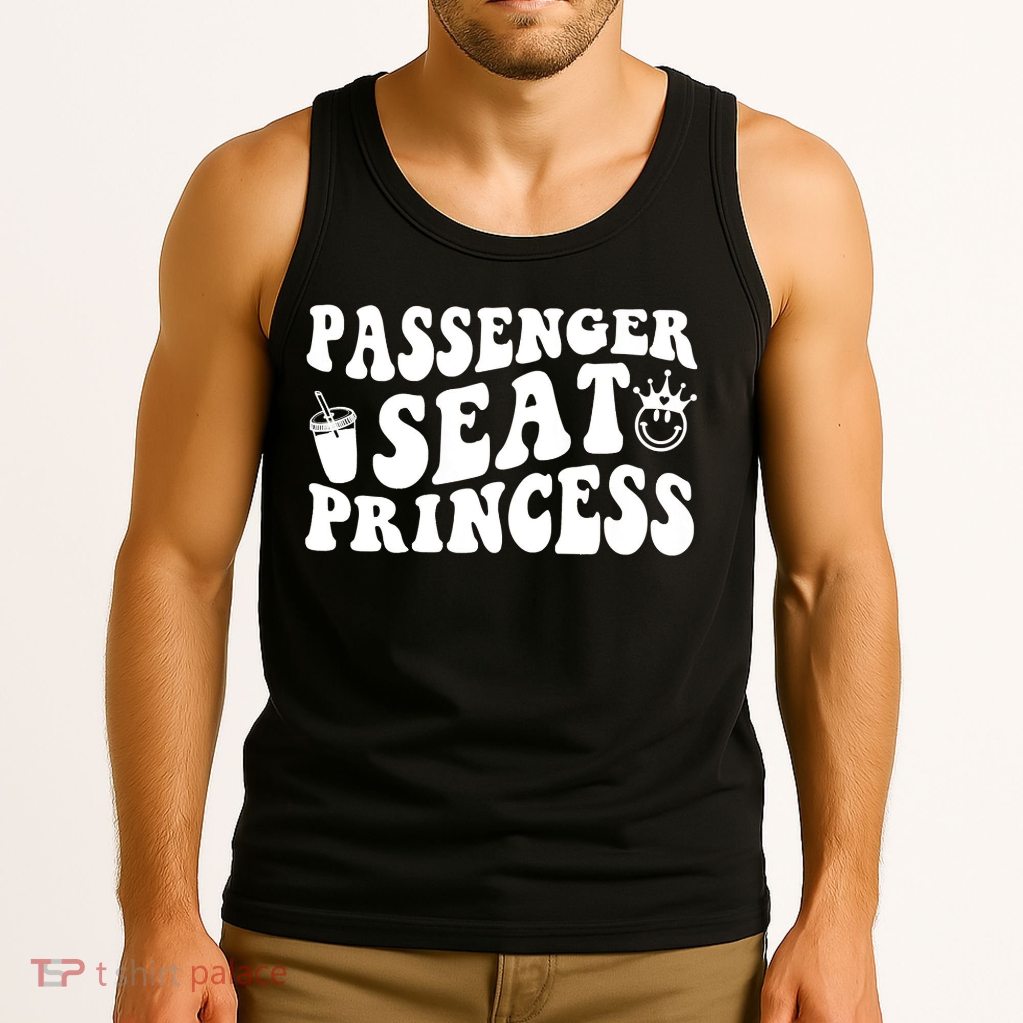 Princess Seat Passenger, Cute Girlfriend Princess Passenger Tank Top