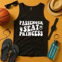 Princess Seat Passenger, Cute Girlfriend Princess Passenger Tank Top thumb 4
