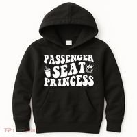 Princess Seat Passenger, Cute Girlfriend Princess Passenger Kids Hoodie thumb 0
