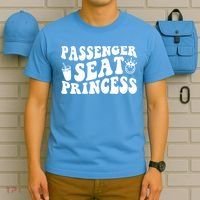 Princess Seat Passenger, Cute Girlfriend Princess Passenger T-Shirt thumb 5