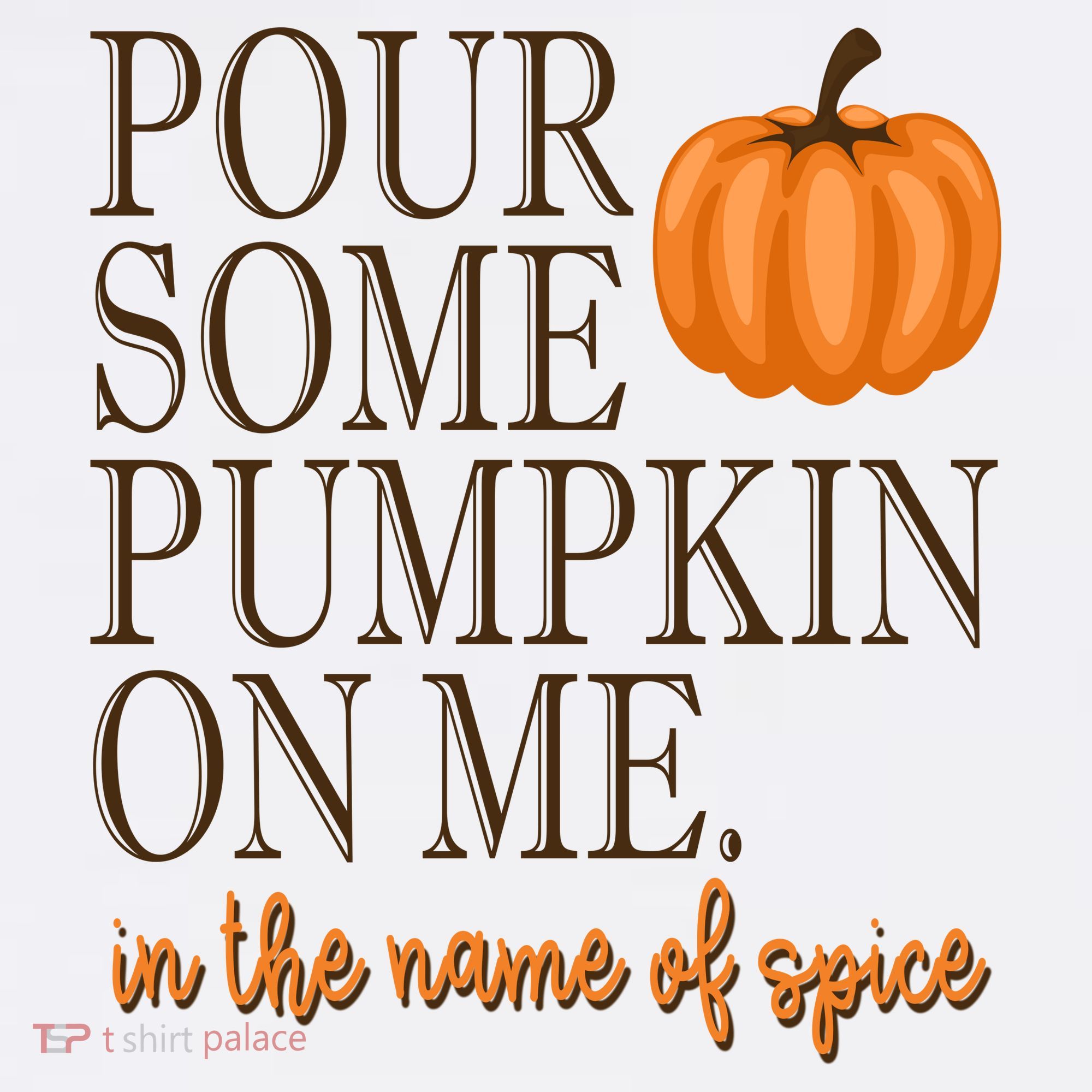 Pour Some Pumpkin On Me In The Name Of Spice Funny Fall T-Shirt