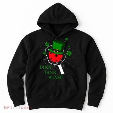 Pickleball St Patricks Day Leprechaun Dink Dink Slam Hoodie