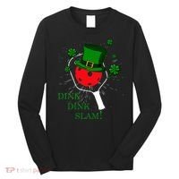 Pickleball St Patricks Day Leprechaun Dink Dink Slam Long Sleeve Shirt thumb 0