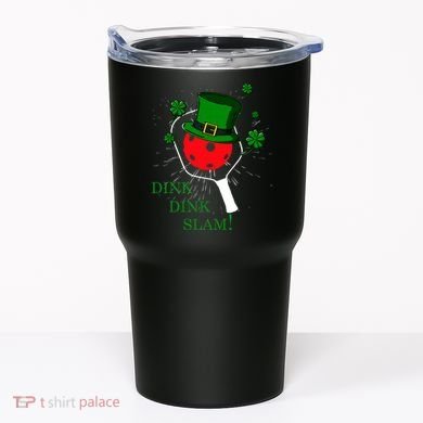 Pickleball St Patricks Day Leprechaun Dink Dink Slam Tumbler