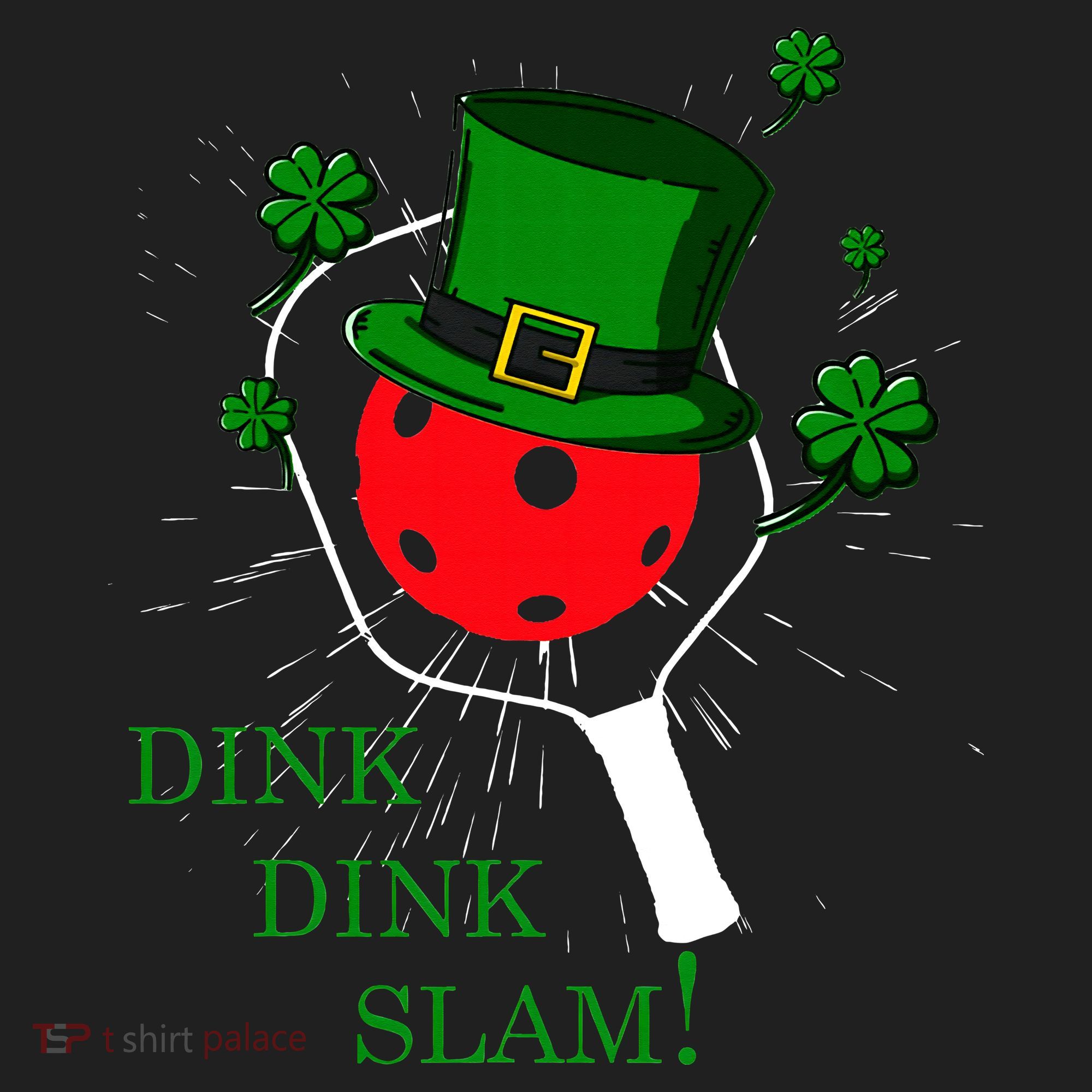 Pickleball St Patricks Day Leprechaun Dink Dink Slam Tumbler