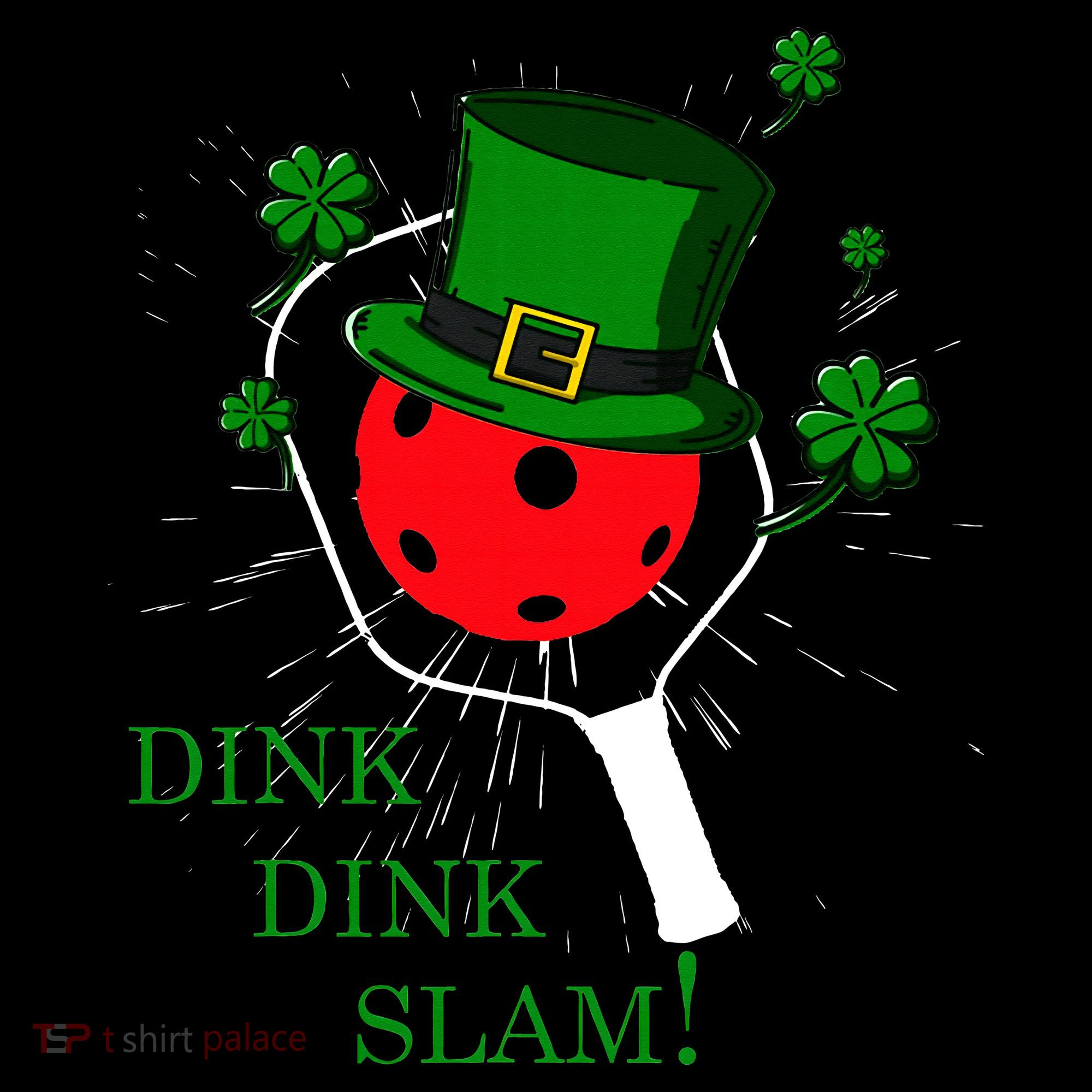 Pickleball St Patricks Day Leprechaun Dink Dink Slam Mousepad