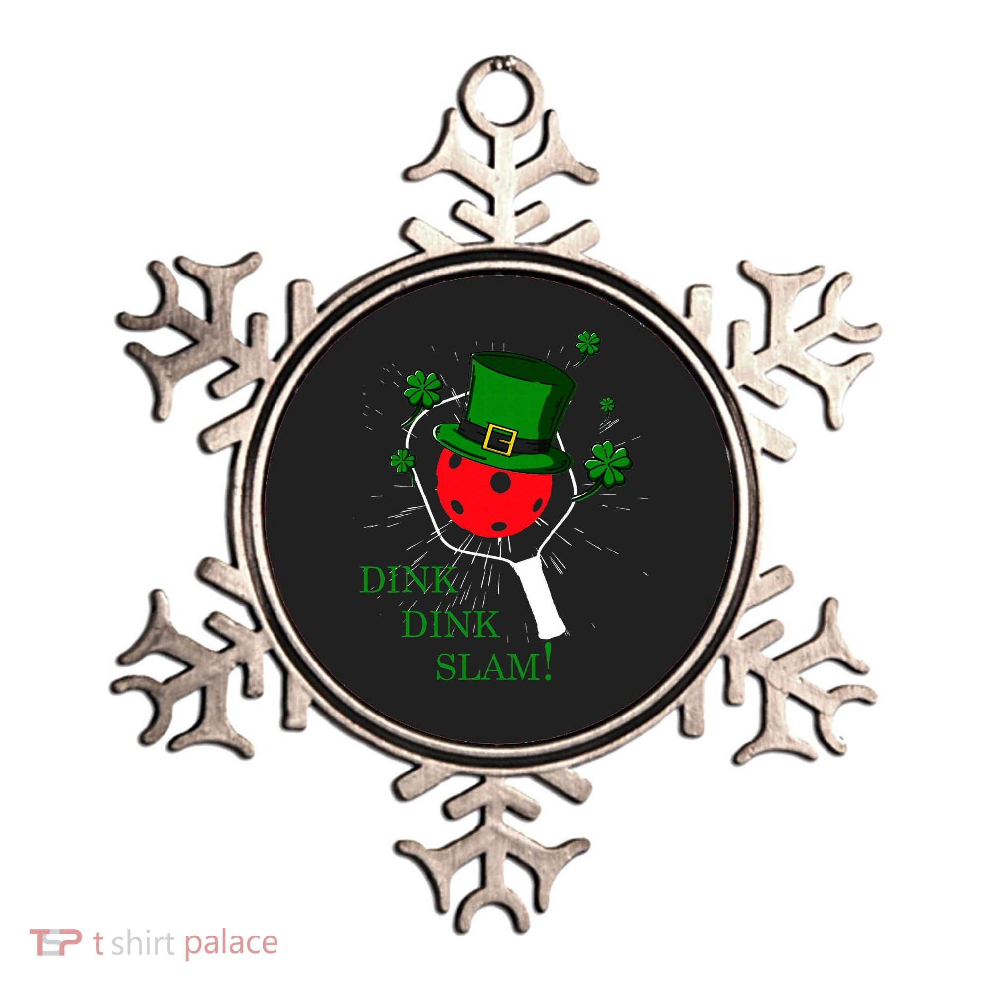 Pickleball St Patricks Day Leprechaun Dink Dink Slam Ornament