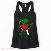 Pickleball St Patricks Day Leprechaun Dink Dink Slam Women's Tank Top thumb 0