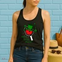 Pickleball St Patricks Day Leprechaun Dink Dink Slam Women's Tank Top thumb 2
