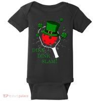 Pickleball St Patricks Day Leprechaun Dink Dink Slam Baby Bodysuit thumb 0