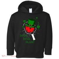 Pickleball St Patricks Day Leprechaun Dink Dink Slam Toddler Hoodie thumb 0