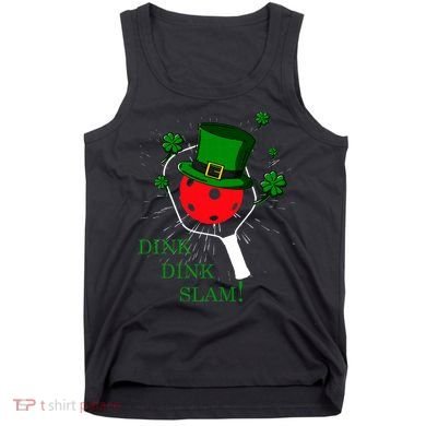 Pickleball St Patricks Day Leprechaun Dink Dink Slam Tank Top