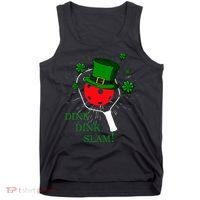 Pickleball St Patricks Day Leprechaun Dink Dink Slam Tank Top thumb 0