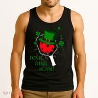 Pickleball St Patricks Day Leprechaun Dink Dink Slam Tank Top thumb 3