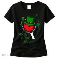 Pickleball St Patricks Day Leprechaun Dink Dink Slam Women's T-Shirt thumb 0