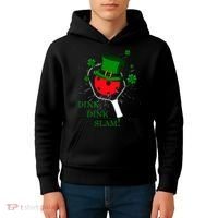 Pickleball St Patricks Day Leprechaun Dink Dink Slam Kids Hoodie thumb 4