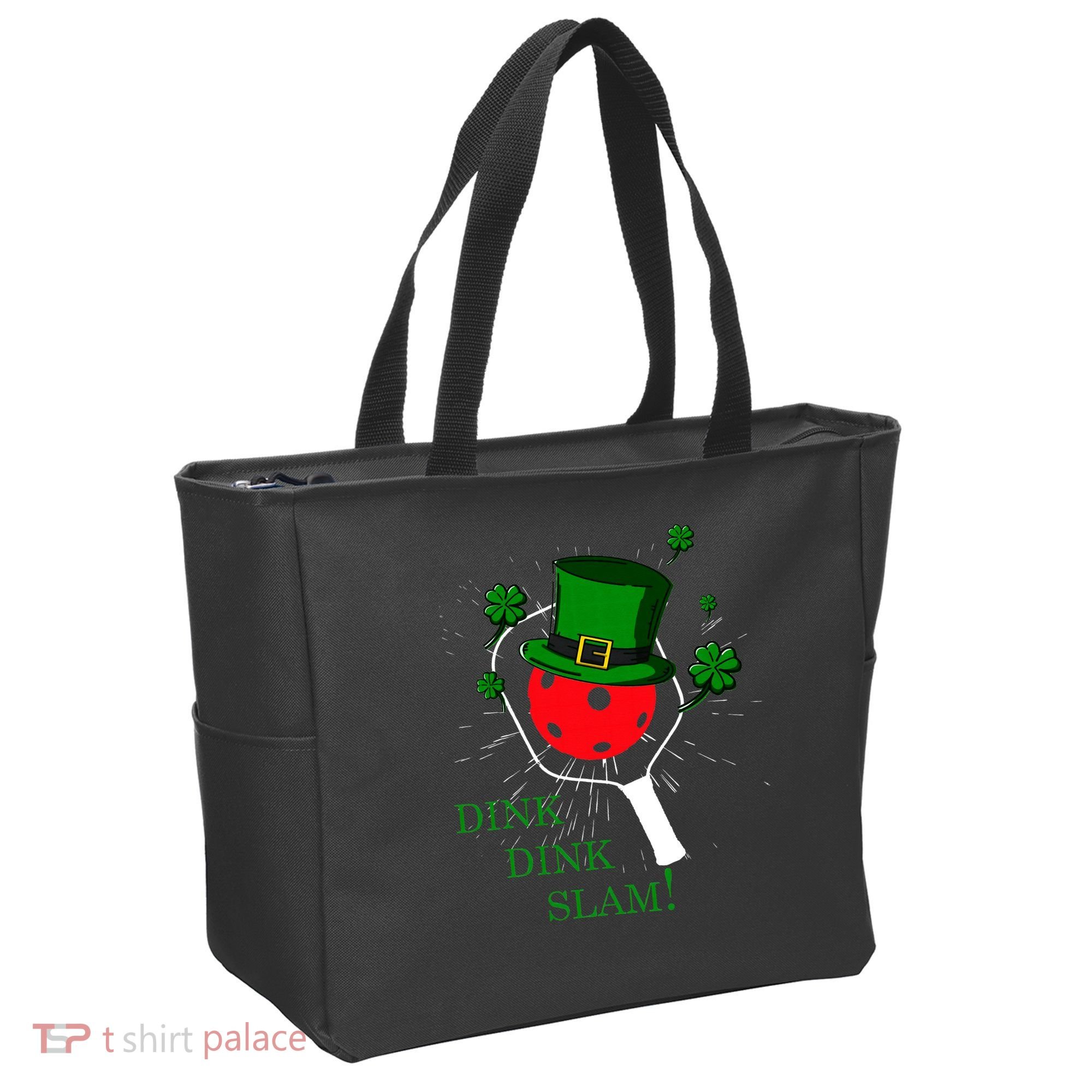 Pickleball St Patricks Day Leprechaun Dink Dink Slam Tote Bag