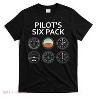 Pilot's Six Pack Funny Aviation T-Shirt thumb 0