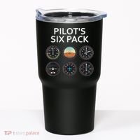 Pilot's Six Pack Funny Aviation Tumbler thumb 0