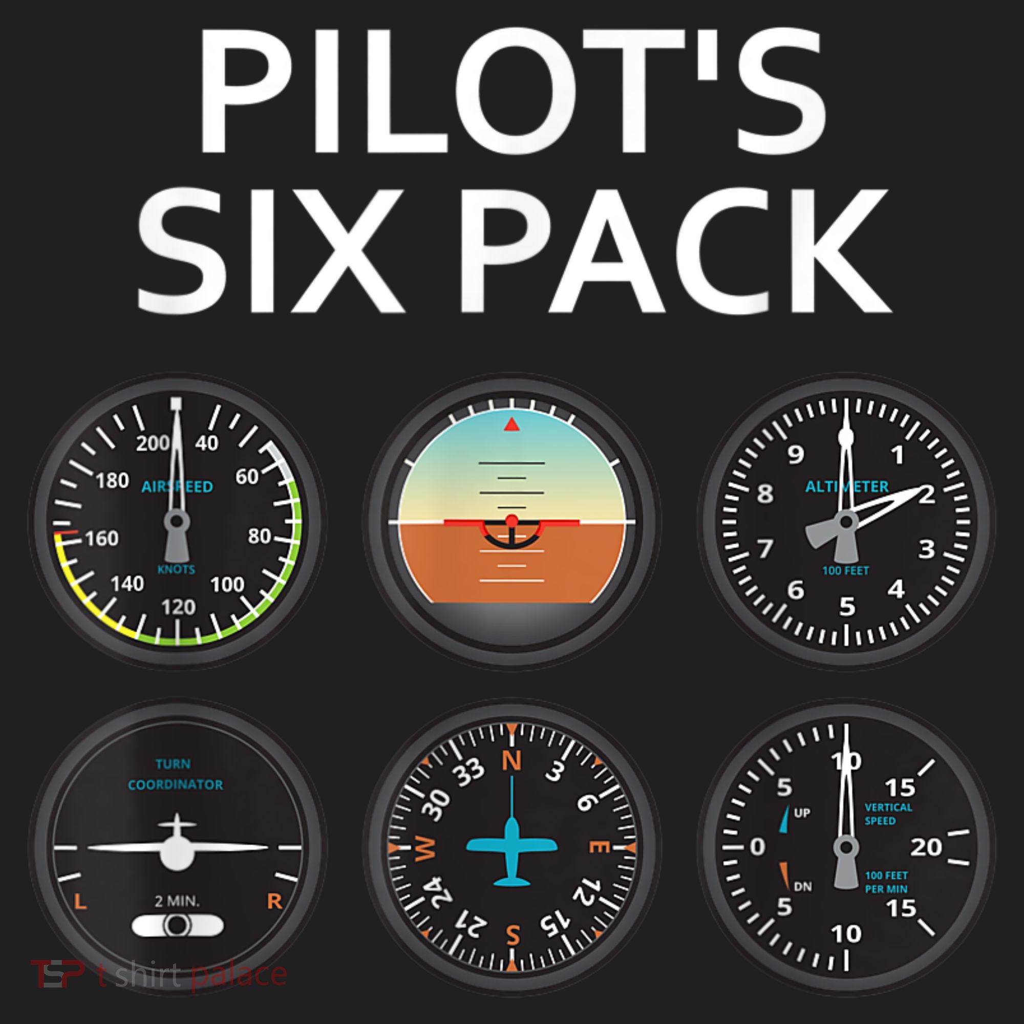 Pilot's Six Pack Funny Aviation Tumbler