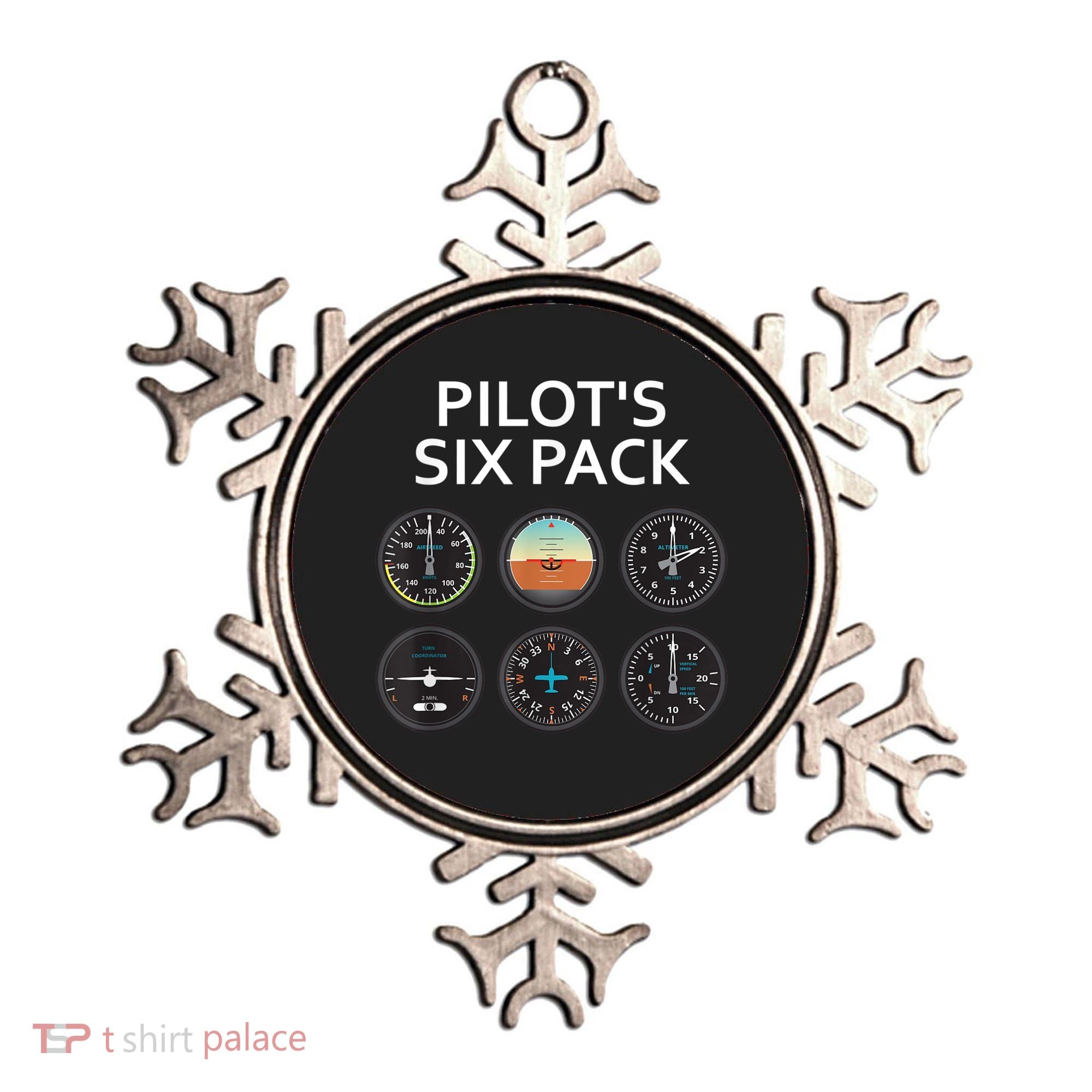 Pilot's Six Pack Funny Aviation Ornament