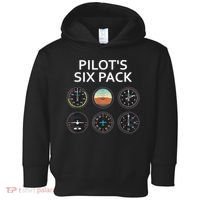 Pilot's Six Pack Funny Aviation Toddler Hoodie thumb 0