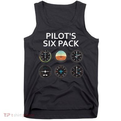 Pilot's Six Pack Funny Aviation Tank Top