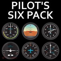 Pilot's Six Pack Funny Aviation Tank Top thumb 6