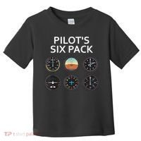 Pilot's Six Pack Funny Aviation Toddler T-Shirt thumb 0
