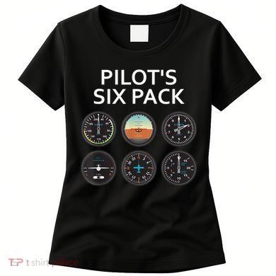 Pilot's Six Pack Funny Aviation Women's T-Shirt