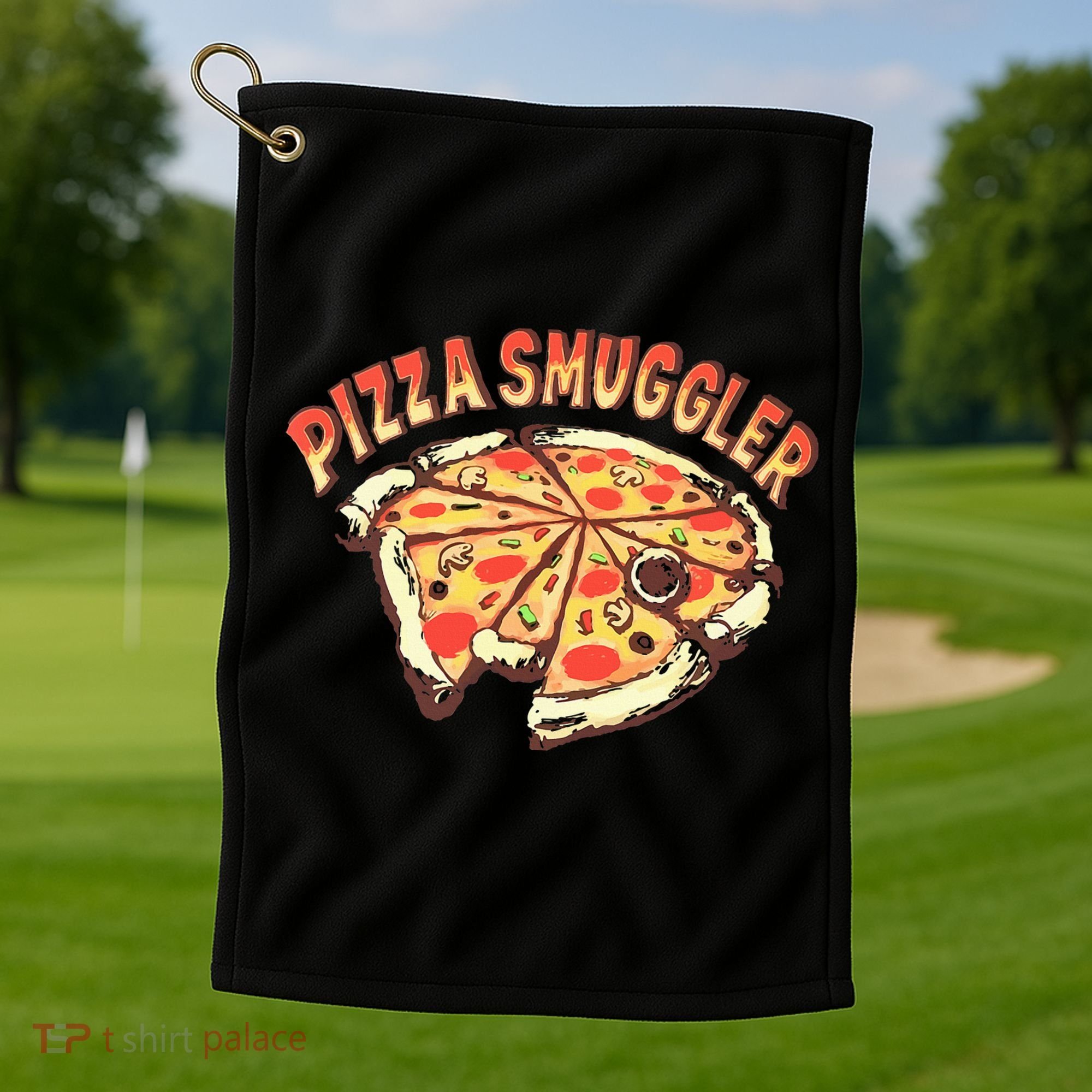 Pizza Smuggler Pizza Lovers Golf Towel