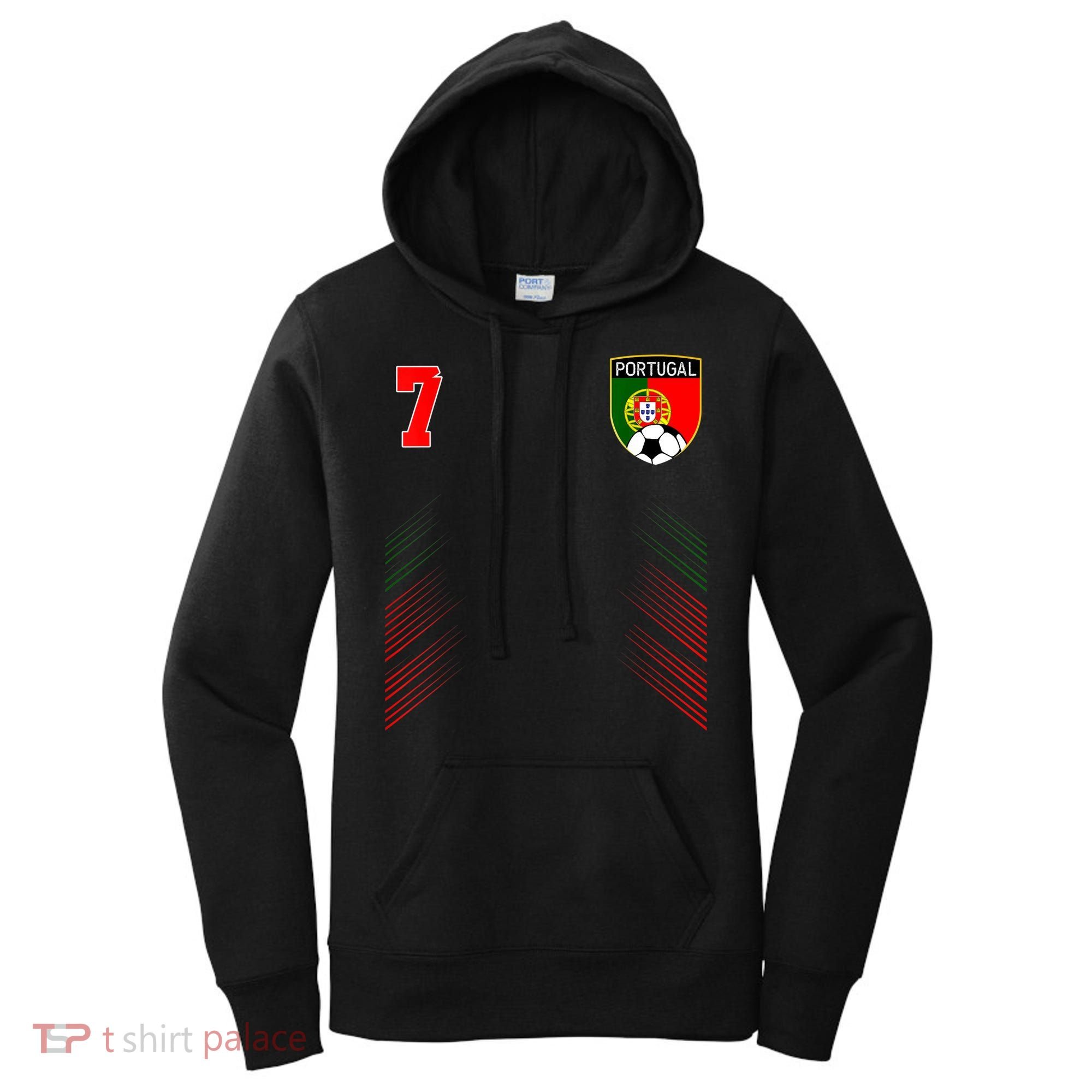Portugal Soccer Portugese Football Retro 7 Jersey Women's Hoodie