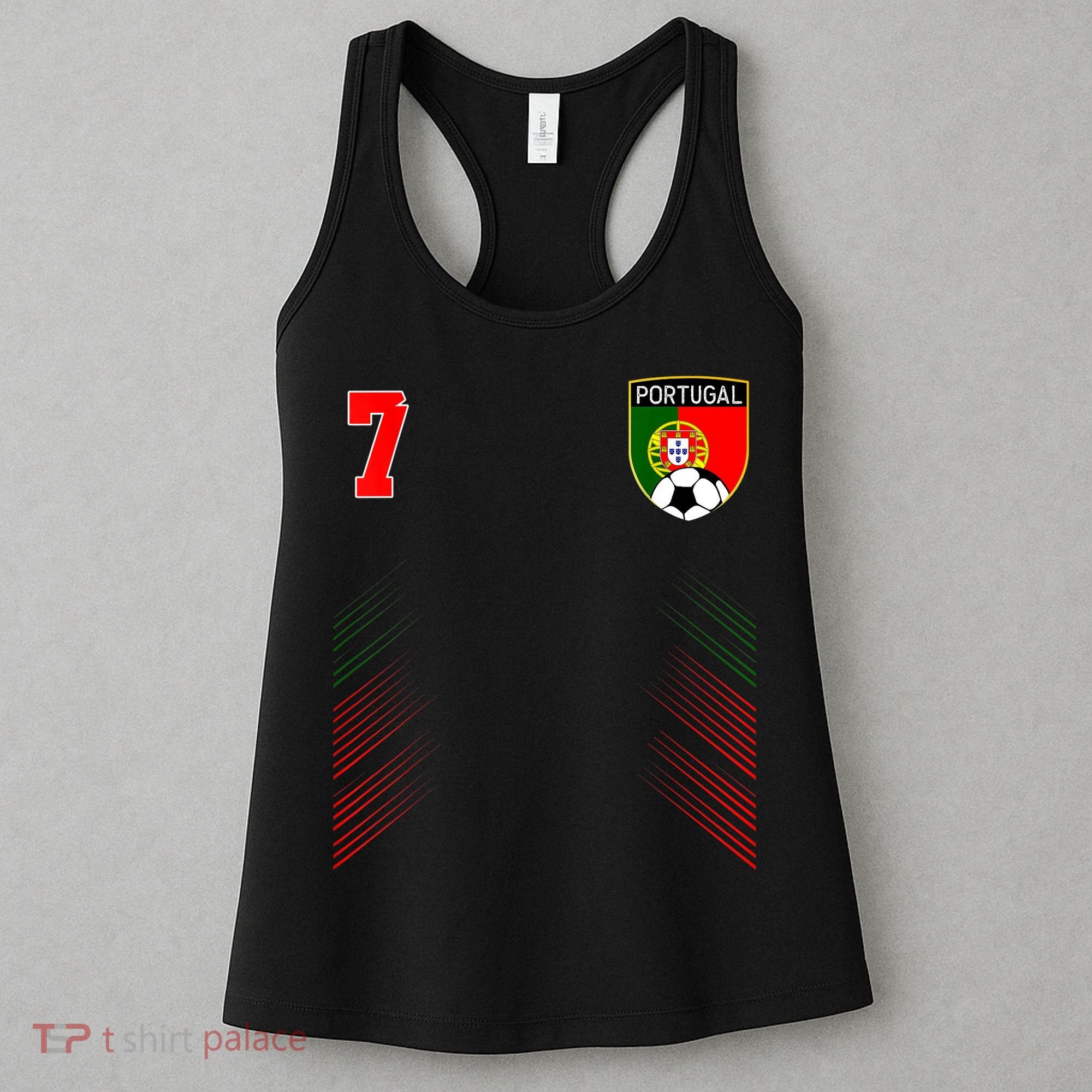 Portugal Soccer Portugese Football Retro 7 Jersey Women's Tank Top