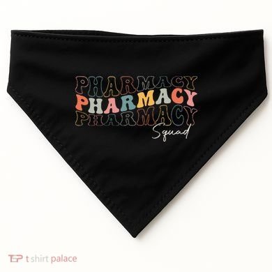Pharmacy Squad Pharmacy Technician Retro Groovy Pharmacist USA-Made Doggie Bandana