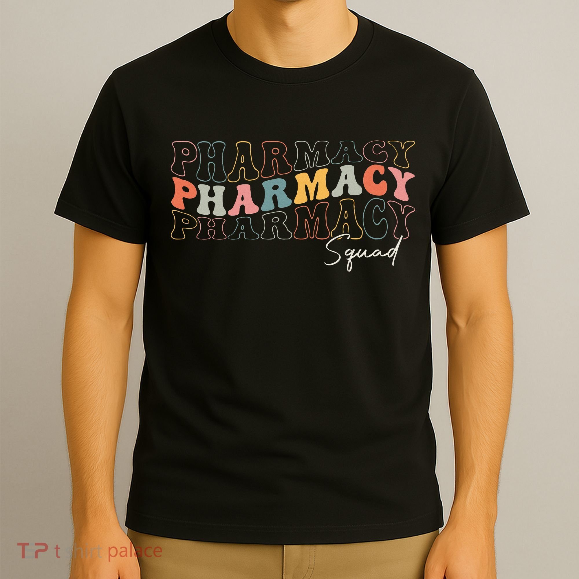 Pharmacy Squad Pharmacy Technician Retro Groovy Pharmacist T-Shirt