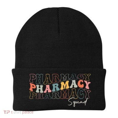 Pharmacy Squad Pharmacy Technician Retro Groovy Pharmacist Beanie