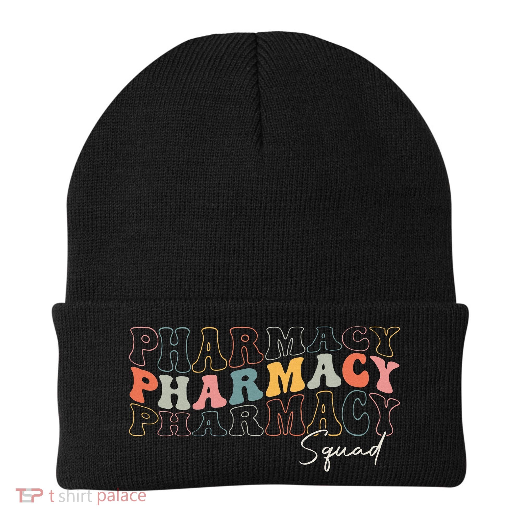 Pharmacy Squad Pharmacy Technician Retro Groovy Pharmacist Beanie