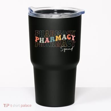 Pharmacy Squad Pharmacy Technician Retro Groovy Pharmacist Tumbler