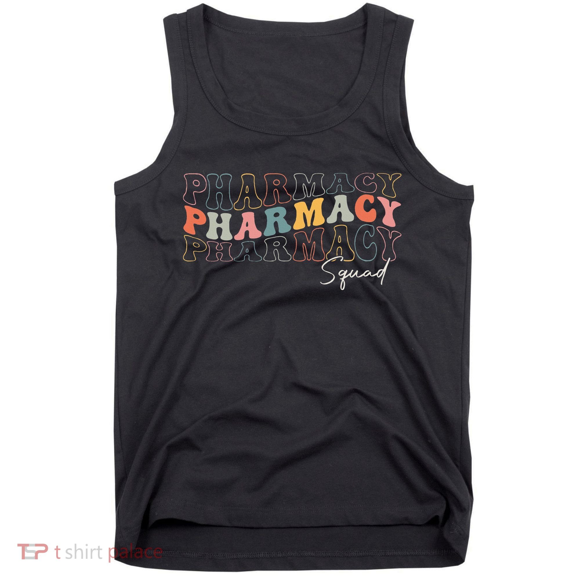 Pharmacy Squad Pharmacy Technician Retro Groovy Pharmacist Tank Top