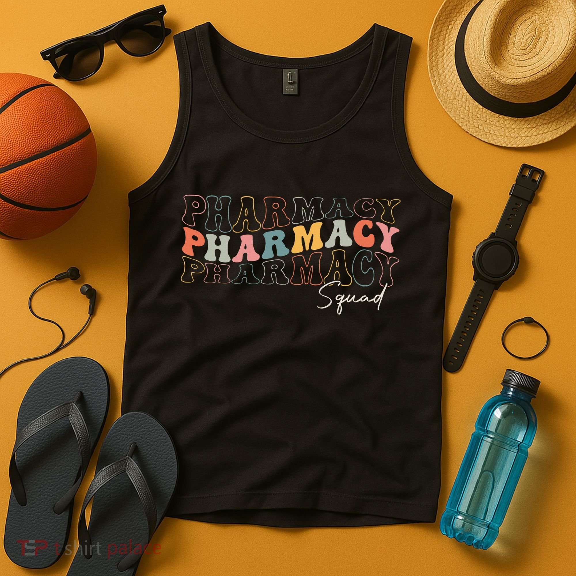 Pharmacy Squad Pharmacy Technician Retro Groovy Pharmacist Tank Top