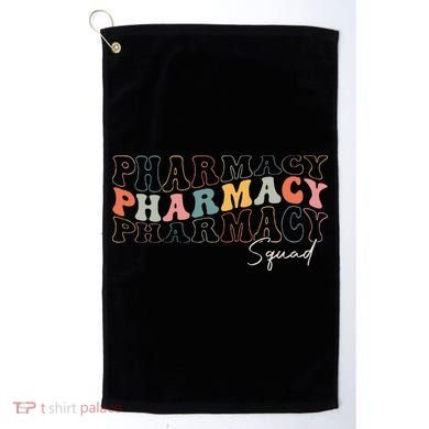Pharmacy Squad Pharmacy Technician Retro Groovy Pharmacist Golf Towel