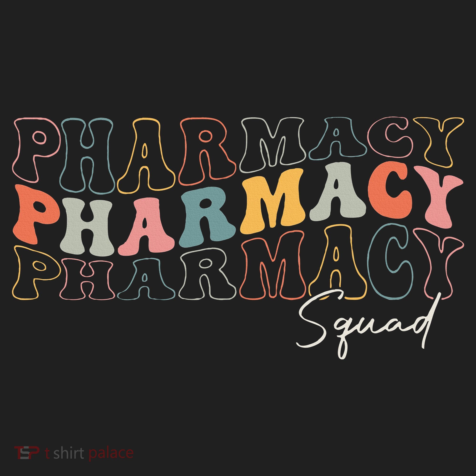 Pharmacy Squad Pharmacy Technician Retro Groovy Pharmacist Golf Towel
