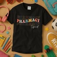 Pharmacy Squad Pharmacy Technician Retro Groovy Pharmacist Kids T-Shirt thumb 3