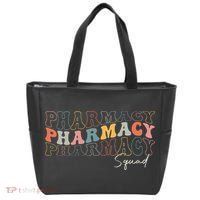 Pharmacy Squad Pharmacy Technician Retro Groovy Pharmacist Tote Bag thumb 0